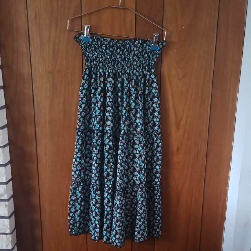 Floral Black and Blue Women's Skirt